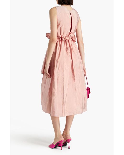 RED Valentino Pink Asymmetric Ruffled Taffeta Dress