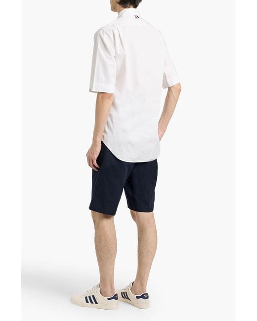 Slowear Blue Incotex Linen And Cotton-Blend Twill Chino Shorts for men