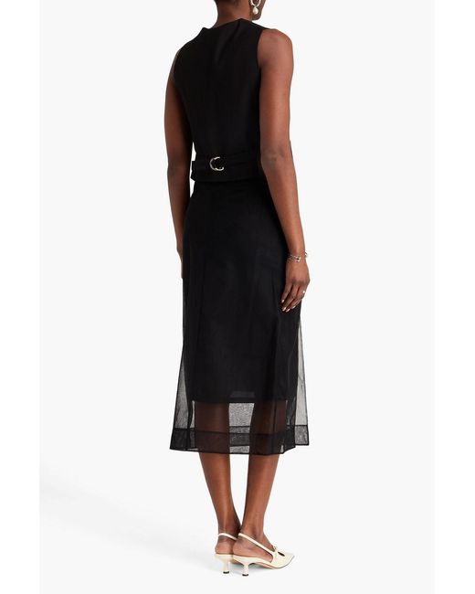 Simone Rocha Gray Tulle Midi Pencil Skirt