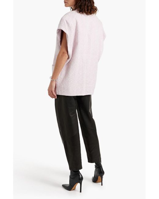 IRO Pink Uvani Linen-blend Tweed Jacket