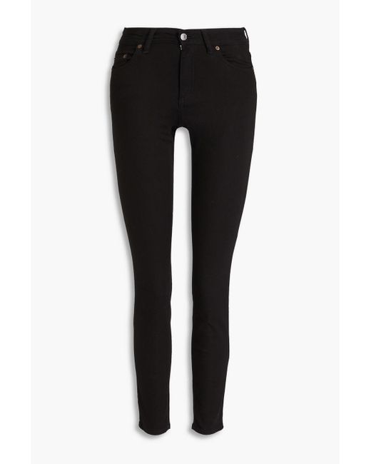 Acne Black Mid-rise Skinny Jeans