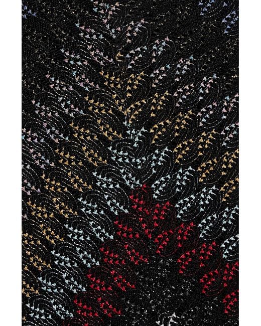 Missoni Black Metallic Crochet-knit Maxi Skirt
