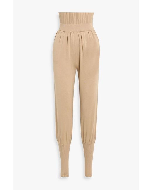 Altuzarra Natural Xander Silk And Cotton-Blend Tapered Pants