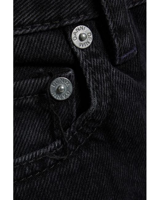Ganni Black Betzy High-rise Bootcut Jeans