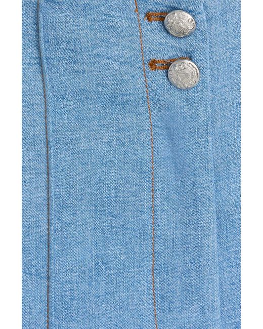 Veronica Beard Blue Kean High-Rise Bootcut Jeans