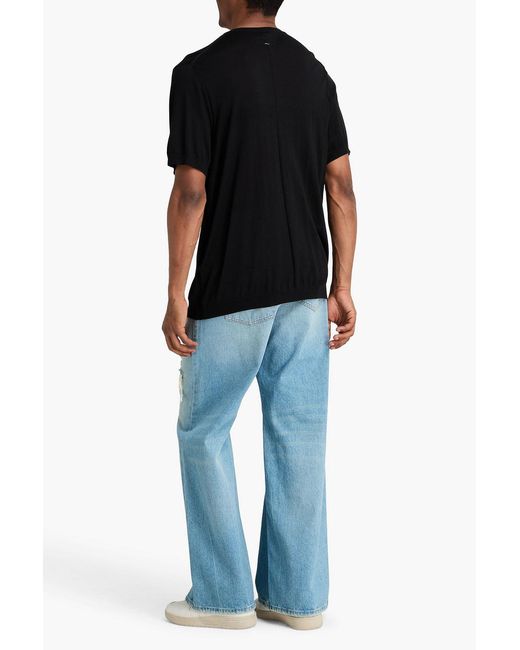 Rag & Bone Black Wool And Lyocell-Blend T-Shirt for men