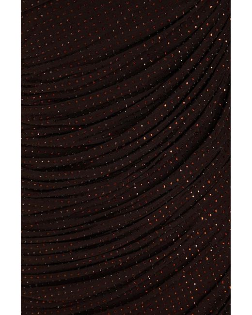 Jonathan Simkhai Black Sanders Crystal-embellished Ruched Jersey Maxi Dress