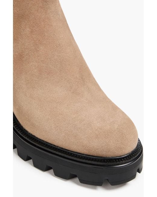 Rag & Bone White Quinn Suede Platform Ankle Boots