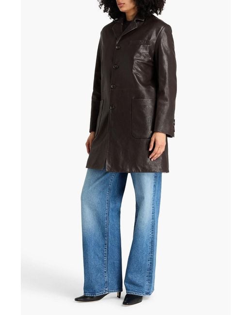 Bally Black Leather Coat