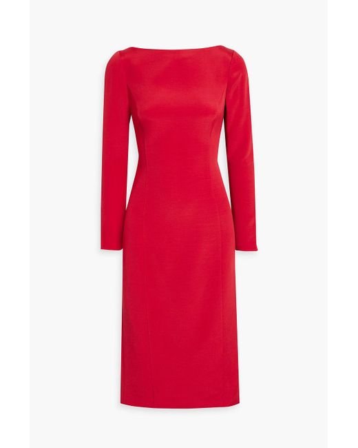 Valentino Garavani Red Wool-blend Midi Dress