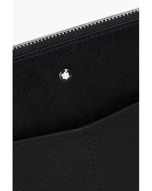Montblanc Black Textured-leather Pouch for men