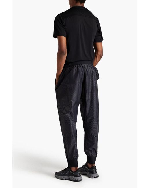 Y-3 Black Printed Shell Track Pants for men