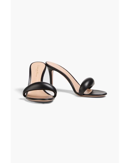 Gianvito Rossi Black Bijoux 85 Leather Mules