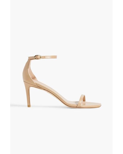 Stuart Weitzman White Leather Sandals
