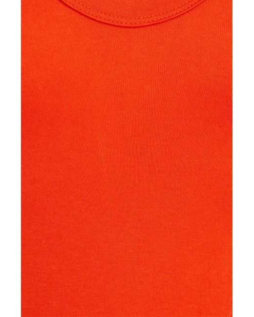 Enza Costa Orange Tanktop aus pima-baumwoll-jersey