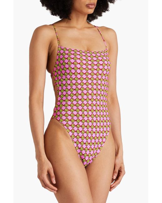 Tory Burch Red Printed Swimsuit