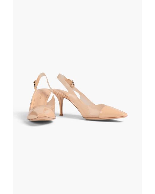 Gianvito Rossi Pink Juliet Patent-leather-paneled Tpu Pumps