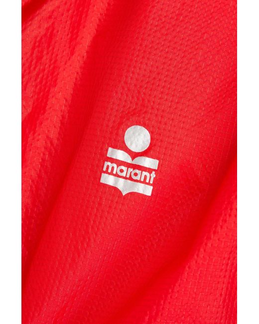 Isabel Marant Red Bicody Printed Ripstop Jacket