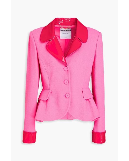 Moschino Pink Crepe Peplum Jacket
