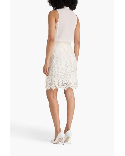 Dolce & Gabbana Natural Corded Lace Skirt