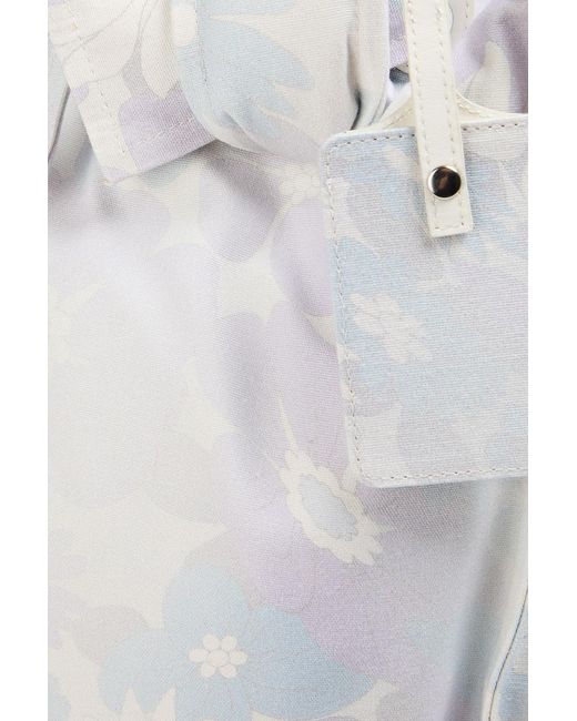 Jacquemus Tote bag aus baumwolle mit floralem print und knotendetail in Gray für Herren