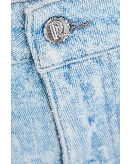 Rabanne Blue Minirock aus denim in distressed-optik