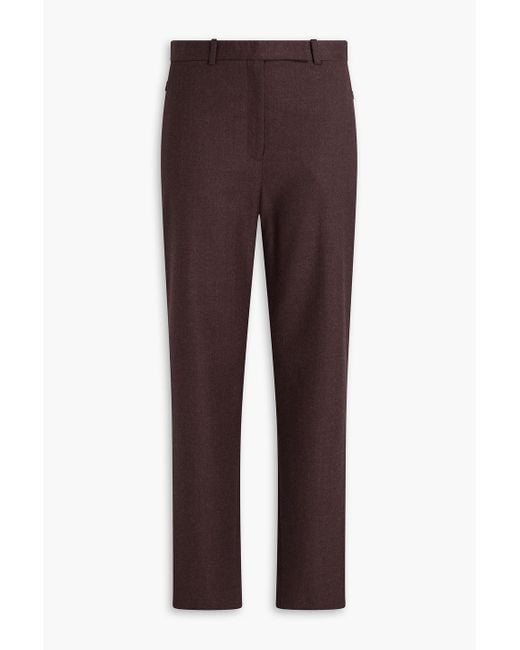 Theory Purple Wool-Flannel Tapered Pants