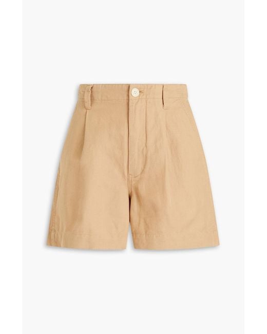 Alex Mill Natural Linen, Tm And Cotton-blend Twill Shorts