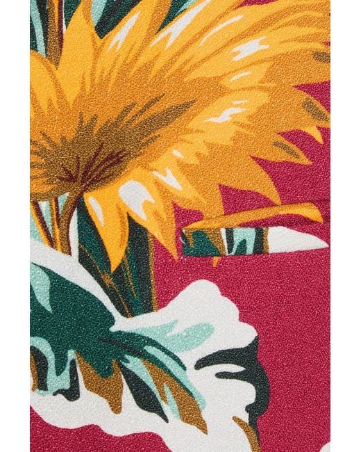 Maison Margiela Red Printed Linen And Cotton-blend Shirt for men