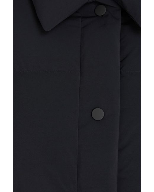Theory Blue Cropped Quilted Shell Down Jacket