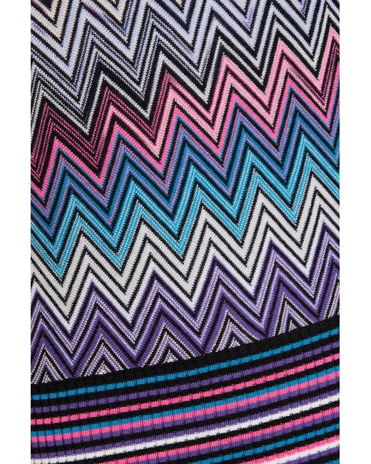Missoni Blue Wool Turtleneck Top