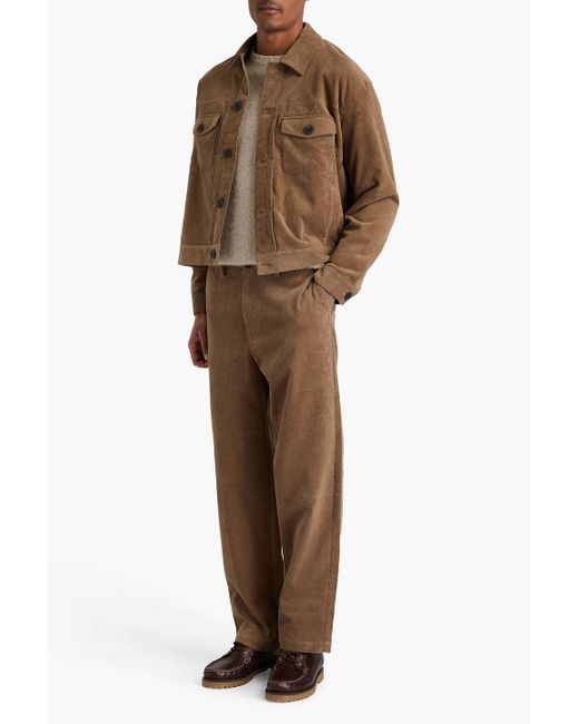 FRAME Brown Tapered Corduroy Pants for men