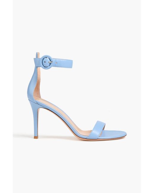Gianvito Rossi Blue Portofino 85 Leather Sandals