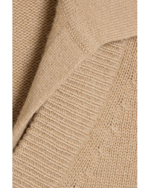 Vince Natural Layered Wool And Cashmere-Blend Polo Sweater