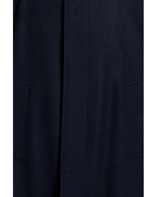 Thom Browne Blue Wool-Felt Coat for men