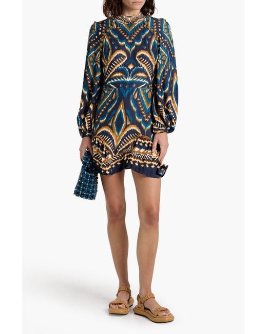 farm rio blue mini dress Latina Scarf Black Mini Dress by Farm Rio main image 0