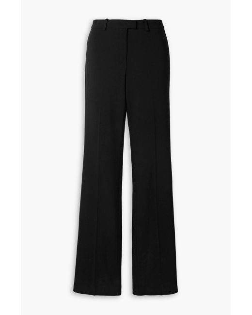 Michael Kors Black Yasmeen Stretch Wool-blend Crepe Flared Pants