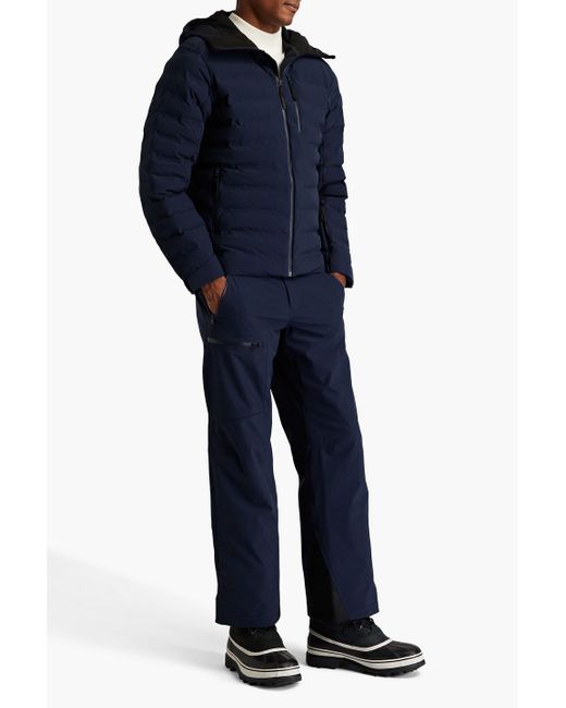 Aztech Mountain Blue Quilted Hooded Ski Jacket for men