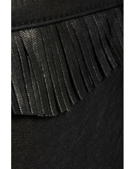 Envelope Black Erin Fringed Leather Jacket