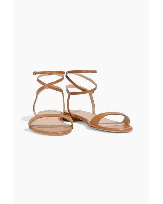 Stuart Weitzman White Leather Sandals