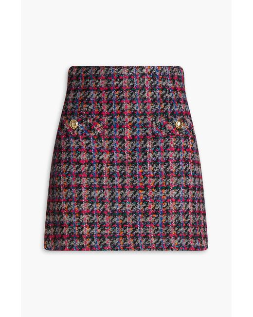 Sandro Red Tweed Mini Skirt
