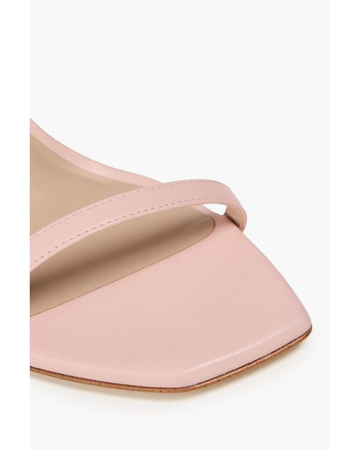 Stuart Weitzman Pink Amelina 95 Leather Sandals