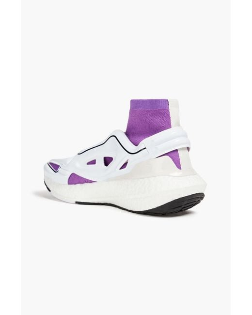 Adidas By Stella McCartney Purple Ultraboost 22 Elevate Rubber And Stretch-knit Sneakers