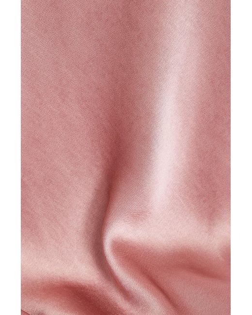 Vince Pink Neckholder-maxikleid aus satin mit drapierung