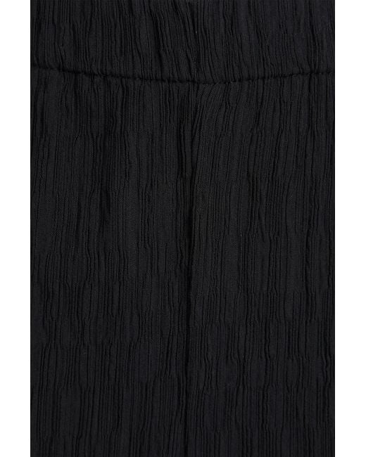By Malene Birger Black Darja Woven Wide-Leg Pants