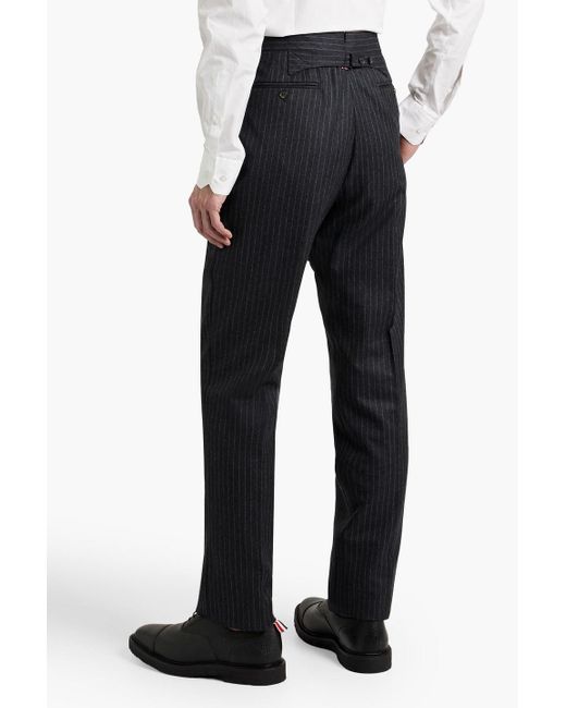 Thom Browne Black Pinstriped Wool-twill Suit for men