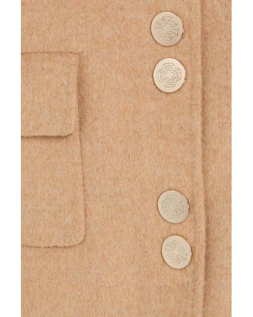 Maje Natural Wool-Blend Felt Jacket