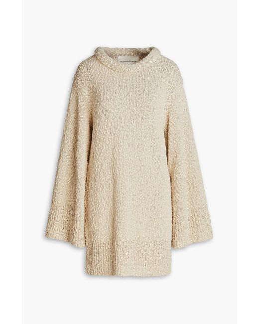 By Malene Birger Natural Sengh Bouclé-knit Cotton And Linen-blend Tunic