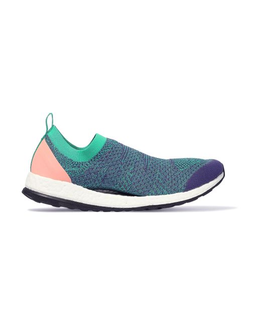 Adidas By Stella McCartney Blue Pure Boost X Cutout Stretch-knit Slip-on Sneakers Multicolor