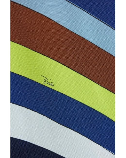 Emilio Pucci Blue Printed Stretch-jersey Tank
